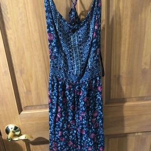 Cross front romper with open back